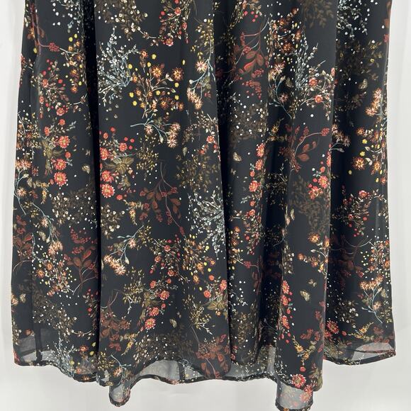 Modcloth Black Floral Midi Dress - Picture 7 of 11